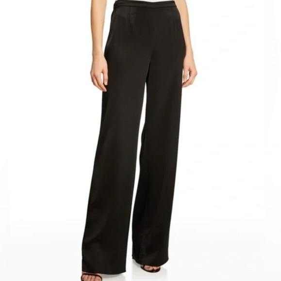 St. John Evening by Marie Gray liquid satin black straight leg pants size 16